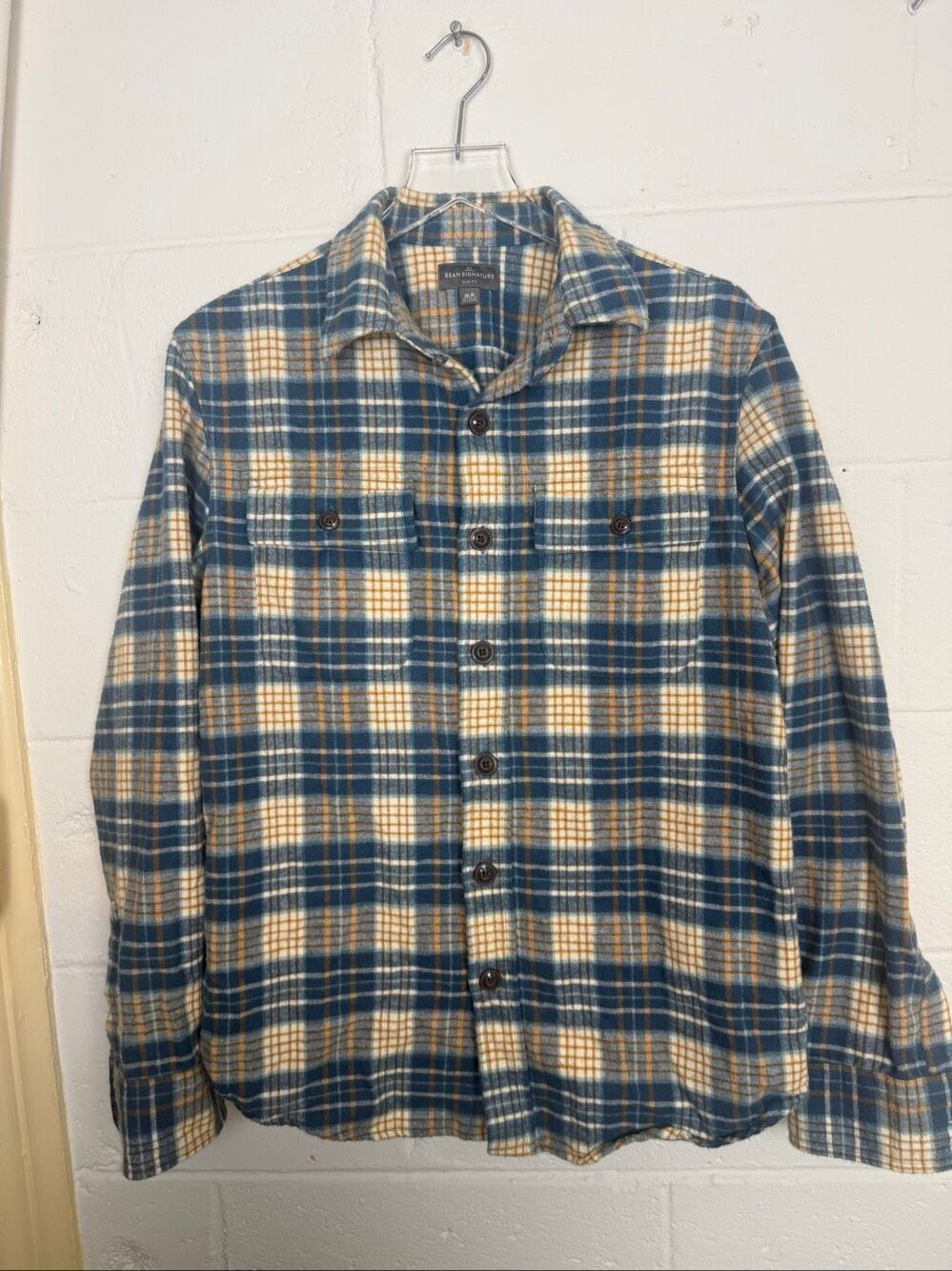 L.L.Bean Signature Men’s M 1933 Chamois Cloth Plaid Shirt Cabin Core Gorpcore 10